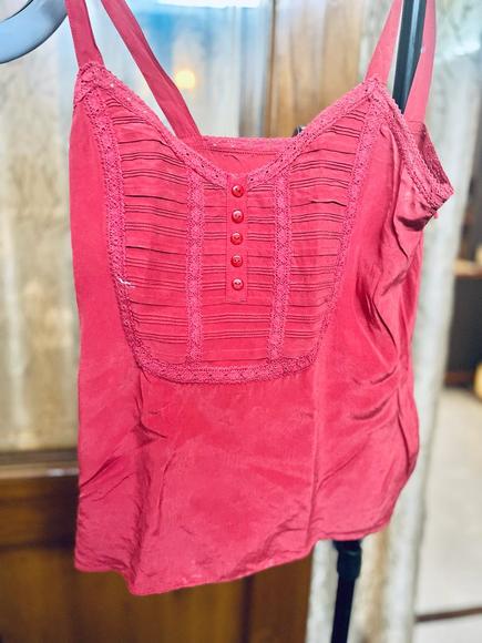 100% Pure Silk Crepe Forever New Lace Embellished  Top - Picture 6 of 7